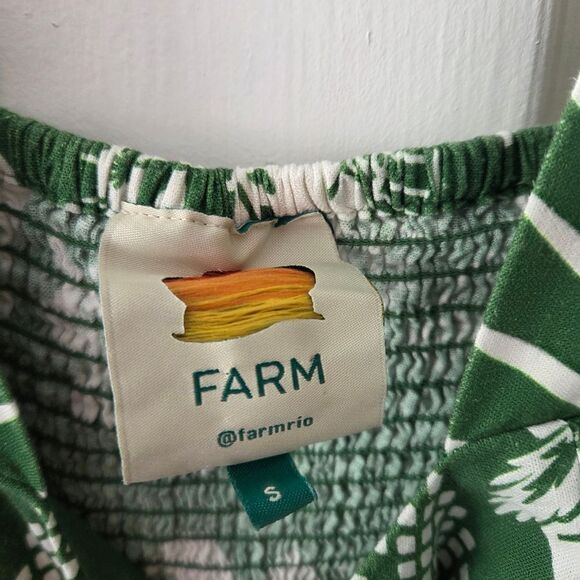 FARM Rio Green and White Tropical LE Jumpsuit - Picture 6 of 7